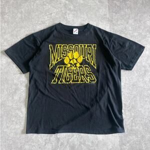 90s Vintage Missouri Tigers Black T Shirt Size XL